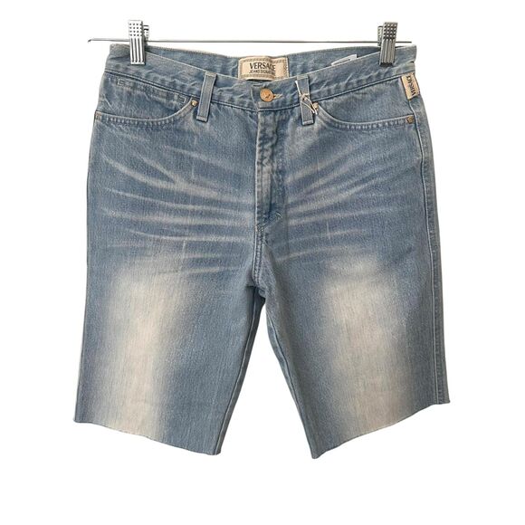 VERSACE JEANS SIGNATURE Vintage Slim Faded Jean Shorts Sz 31 - Picture 3 of 7